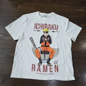 Naruto Ichiraku Ramen Graphic T-Shirt - White Sz.XL